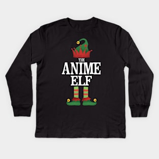 Anime Elf Matching Family Group Christmas Party Pajamas Kids Long Sleeve T-Shirt